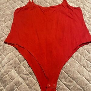 Plus Size Red Bodysuit